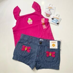 NWT Girls Gymboree Size 2T Shorts Tank Top 4 pc Set Shirt Summer Bundle New